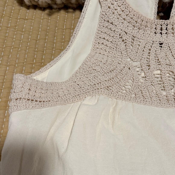 Sleeveless Cream Kids Dress - Picture 3 of 5